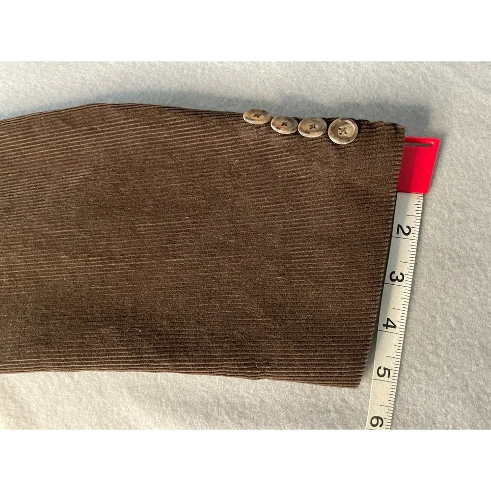 Lands End corduroy‎ blazer sport coat 38 reg  Dark brown classic retro preppy